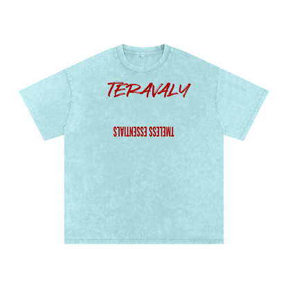 Snow Washed Oversized Cotton T-Shirt