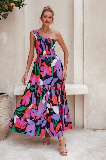 Cassandra One Shoulder Maxi Dress-10