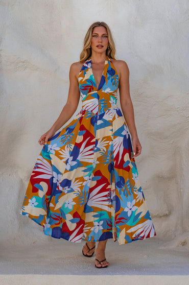 Costa Brava Halterneck Maxi Dress-9