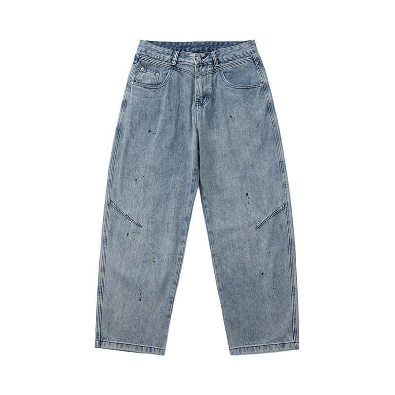 Brushed Dynamic Jeans Men Luxury Streetwear Relaxed Fit Premium Denim-0