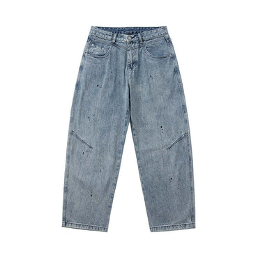 Brushed Dynamic Jeans Men Luxury Streetwear Relaxed Fit Premium Denim-0