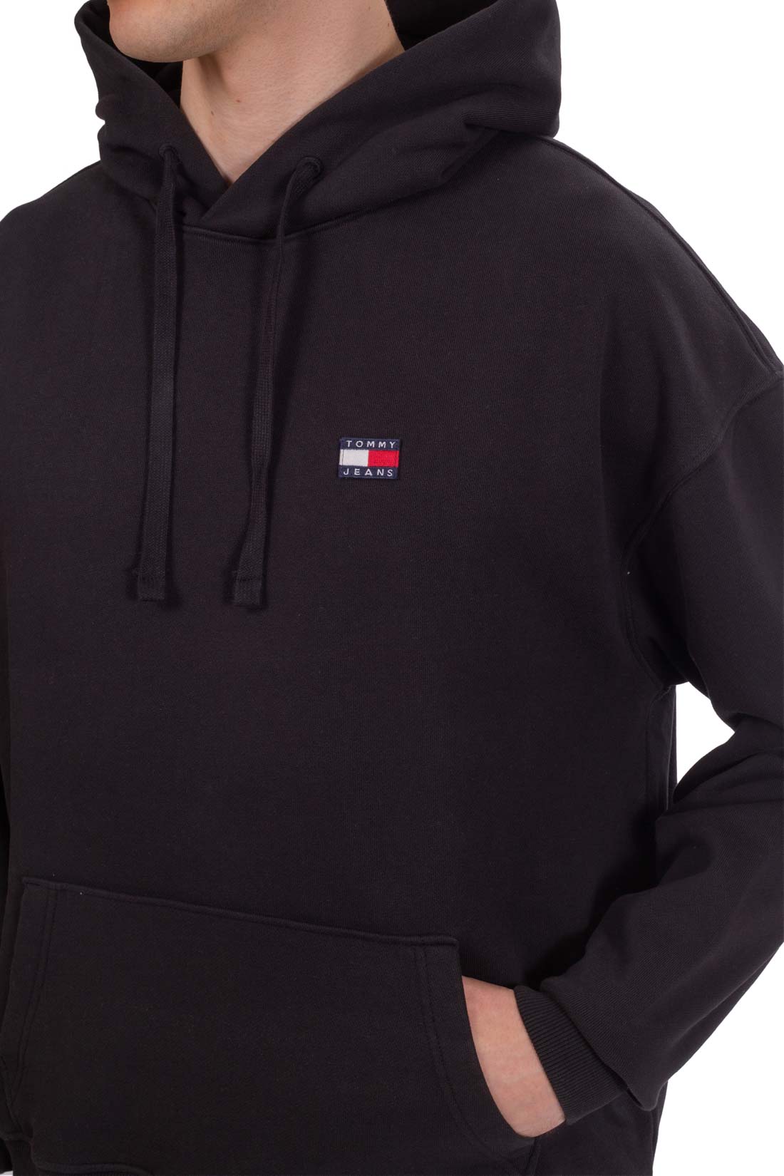 TOMMY JEANS - Men's relaxed hoodie with logo patch
