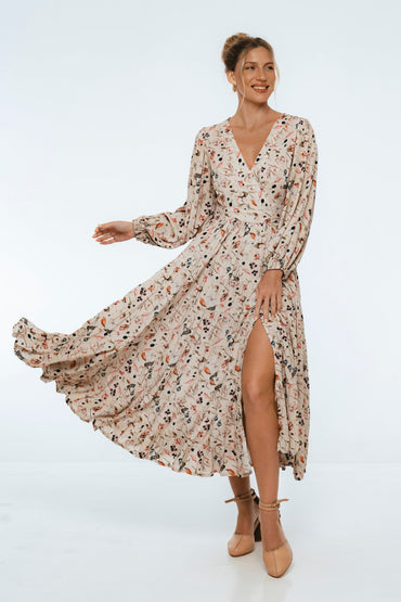 Flamenco Boho Wrap Maxi Dress-7