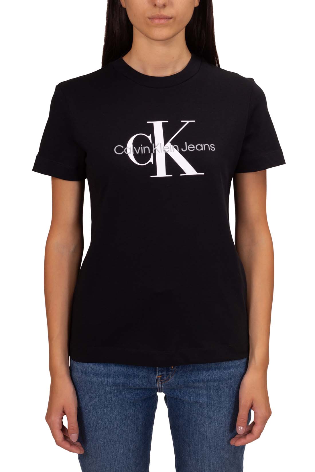 CALVIN KLEIN JEANS - Women's regular T-shirt with monogram