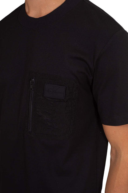 CALVIN KLEIN JEANS – Herren-T-Shirt mit Nylon-Details