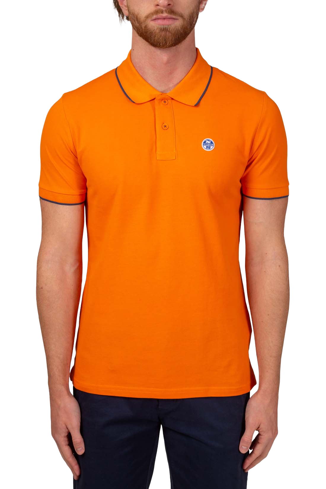 NORTH SAILS - Men's regular polo shirt with contrasting details