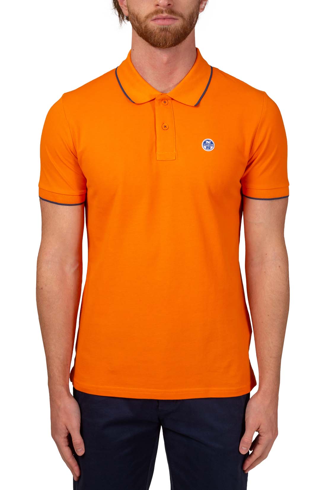NORTH SAILS - Men's regular polo shirt with contrasting details