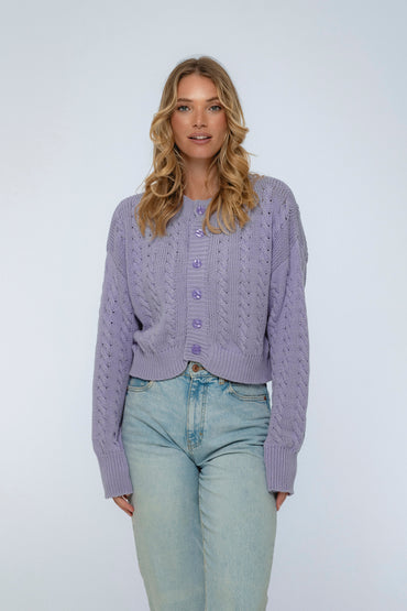 Parisse Cropped Knitted Cardigan-6