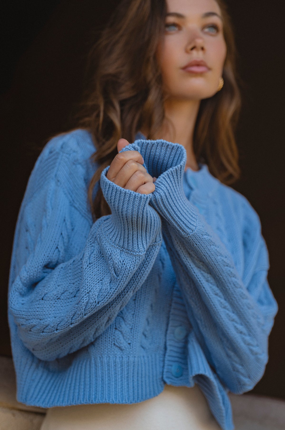 Parisse Cropped Knitted Cardigan-2