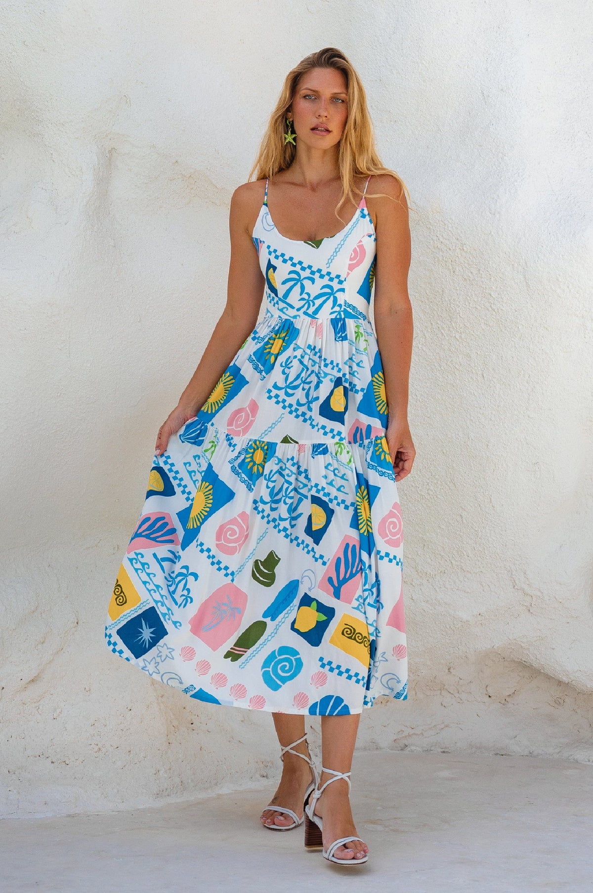 Sea Dreamer Strappy Midi Dress-4