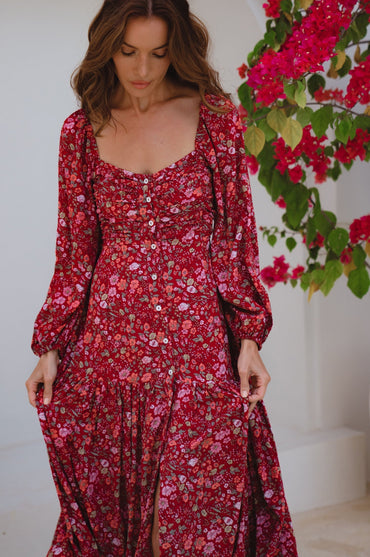 Verona Long Sleeve Midi Dress (Sale)-5