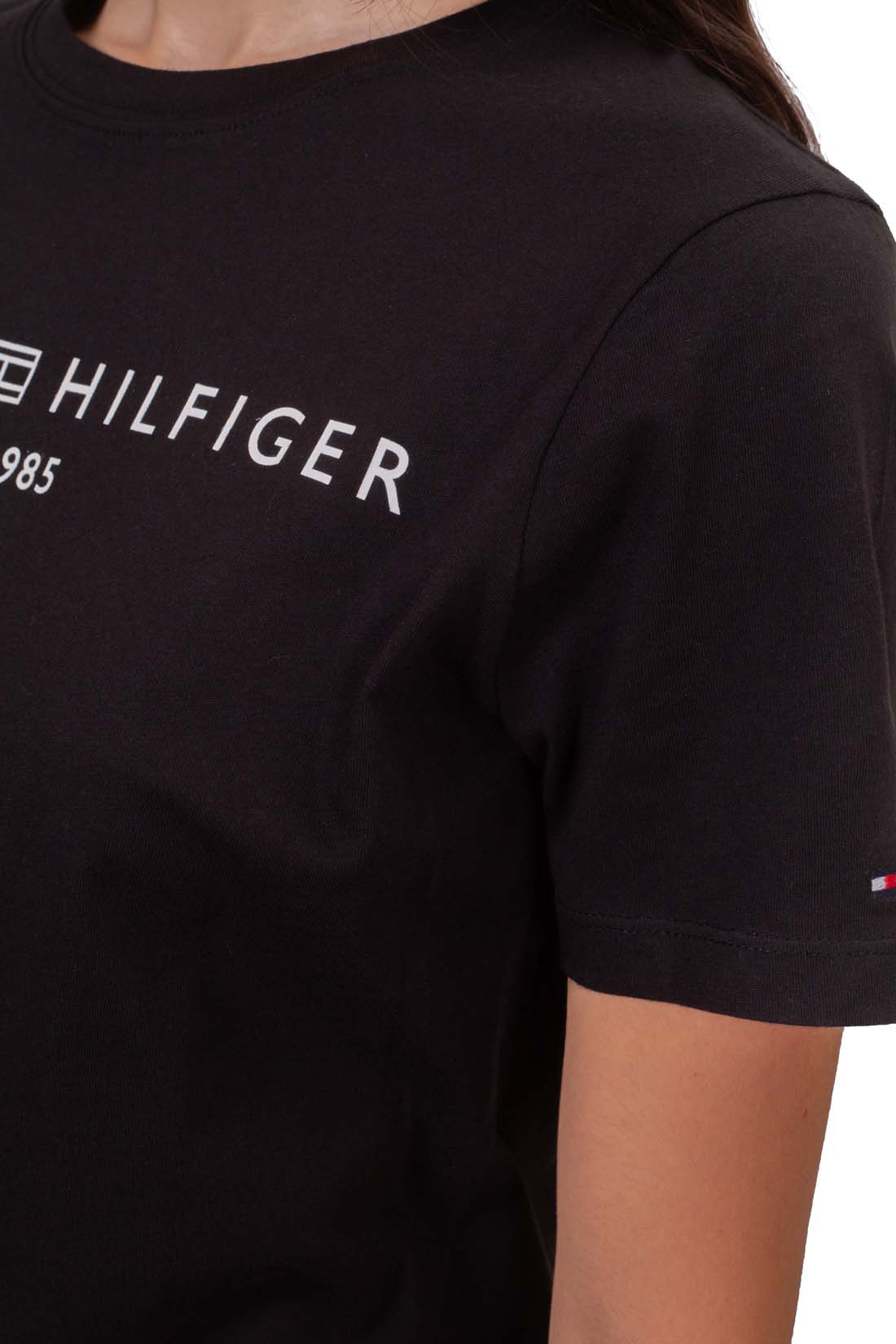 TOMMY HILFIGER - Damen T-Shirt mit Logo, reguläre Passform