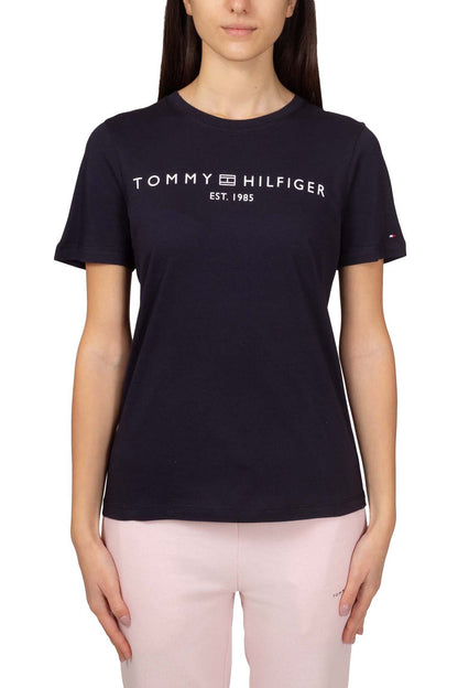 TOMMY HILFIGER - Damen T-Shirt mit Logo, reguläre Passform