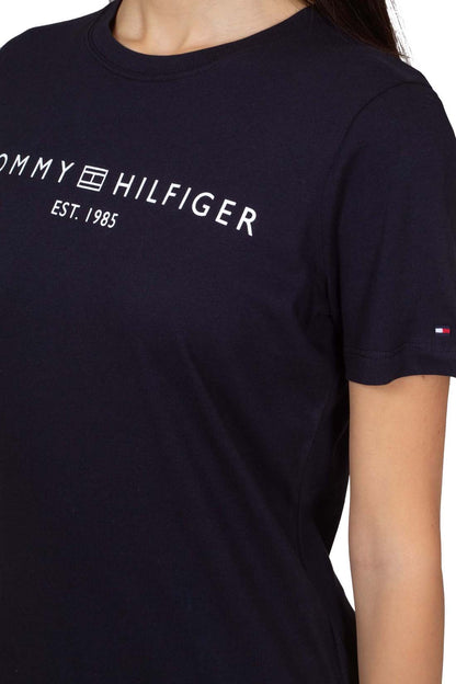 TOMMY HILFIGER - Damen T-Shirt mit Logo, reguläre Passform