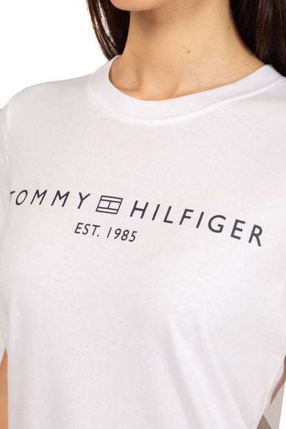 TOMMY HILFIGER - Damen T-Shirt mit Logo, reguläre Passform