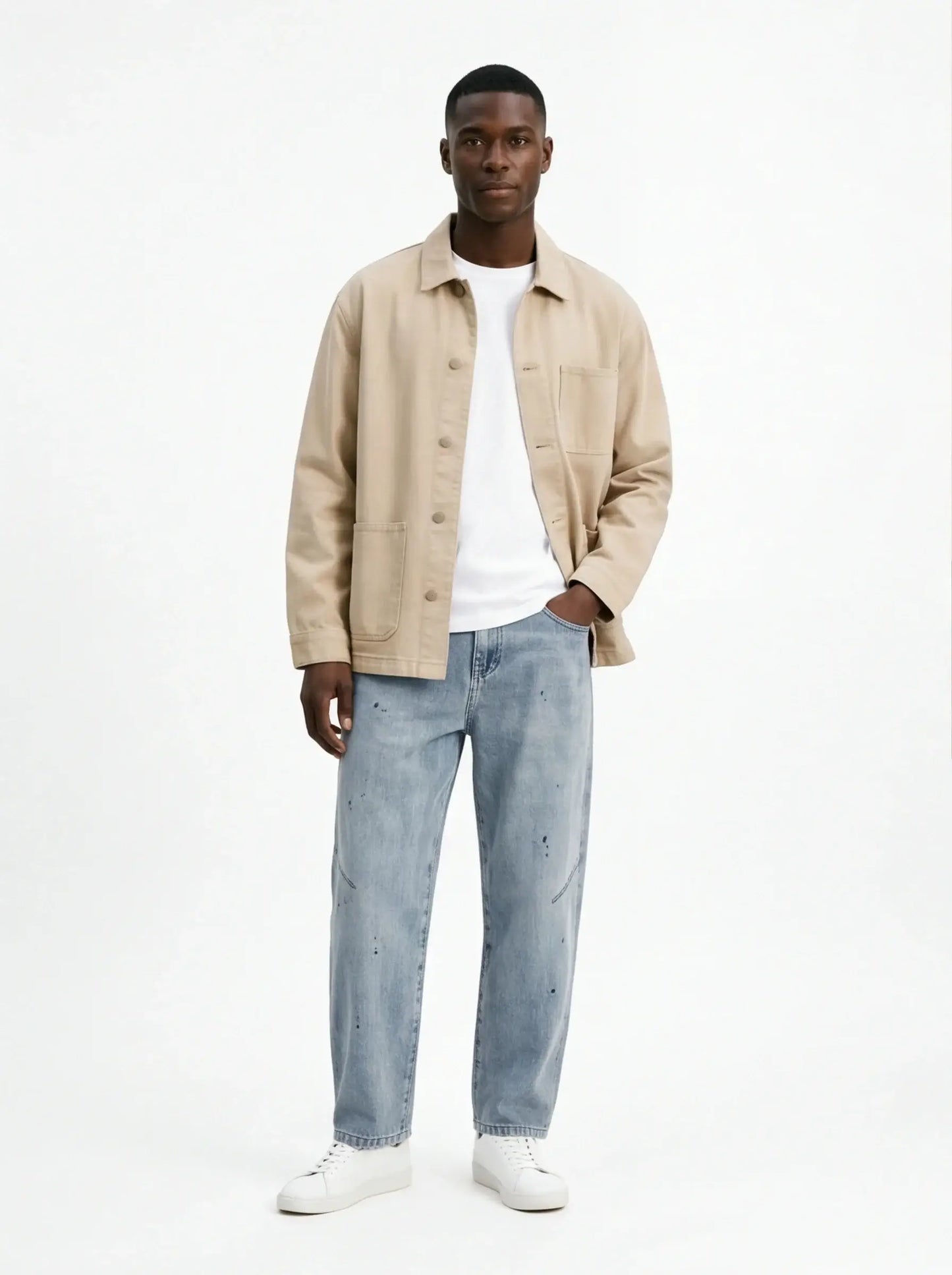 Brushed Dynamic Jeans Men Luxury Streetwear Relaxed Fit Premium Denim-1