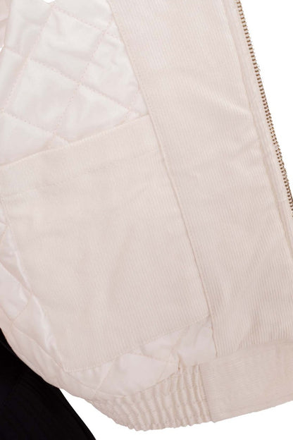 DICKIES - Women's crop corduroy hooded jacket
