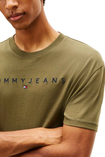 TOMMY JEANS – Herren-T-Shirt mit linearem Logo