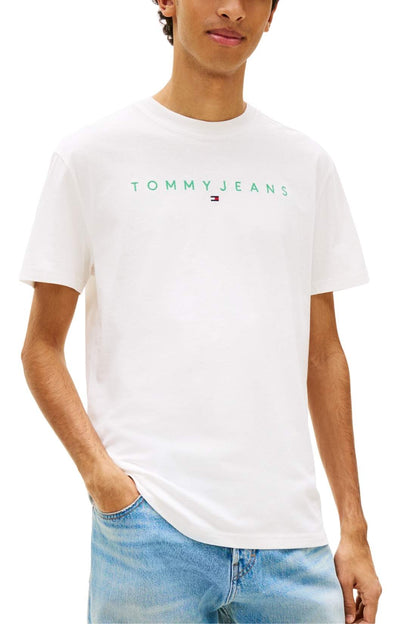 TOMMY JEANS – Herren-T-Shirt mit linearem Logo