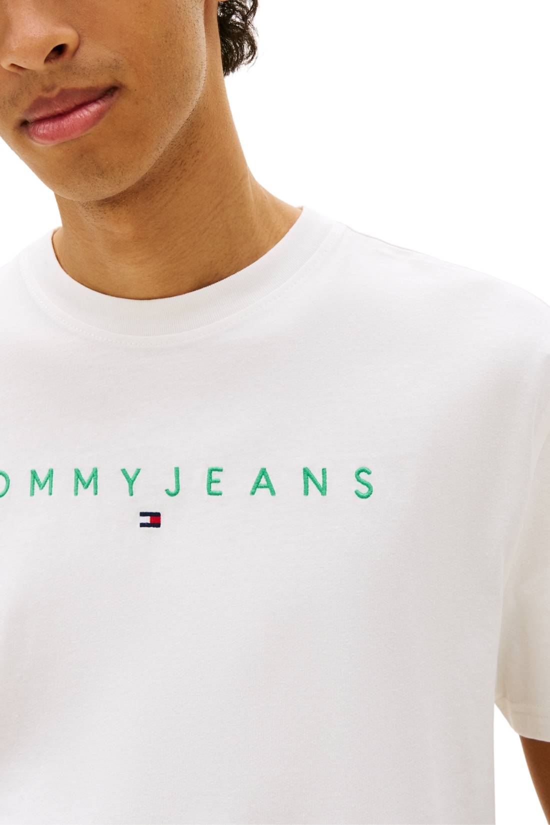 TOMMY JEANS – Herren-T-Shirt mit linearem Logo