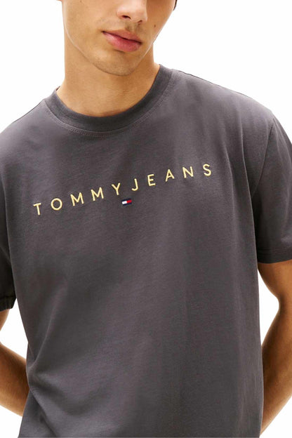 TOMMY JEANS – Herren-T-Shirt mit linearem Logo