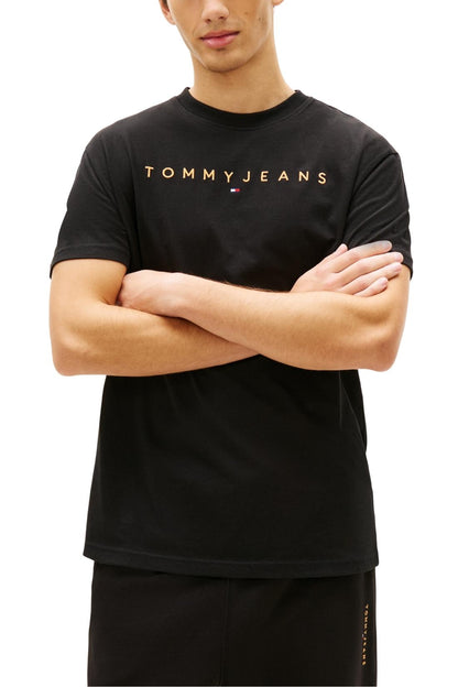 TOMMY JEANS – Herren-T-Shirt mit linearem Logo