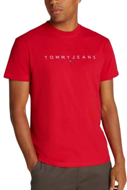 TOMMY JEANS – Herren-T-Shirt mit linearem Logo