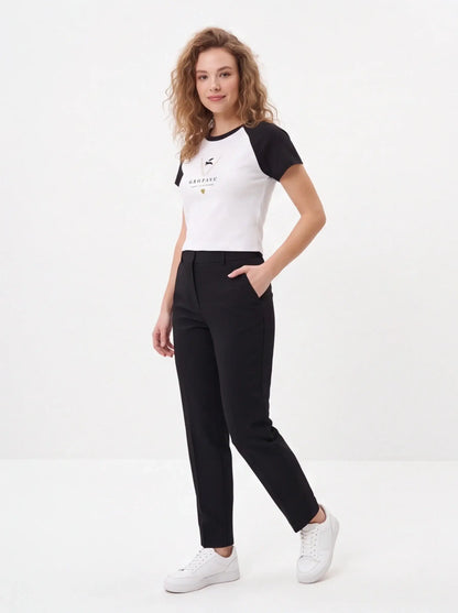 Women’s Micro Rib Raglan Baby Tee Soft Fitted Stretchy Baseball Shirt-3
