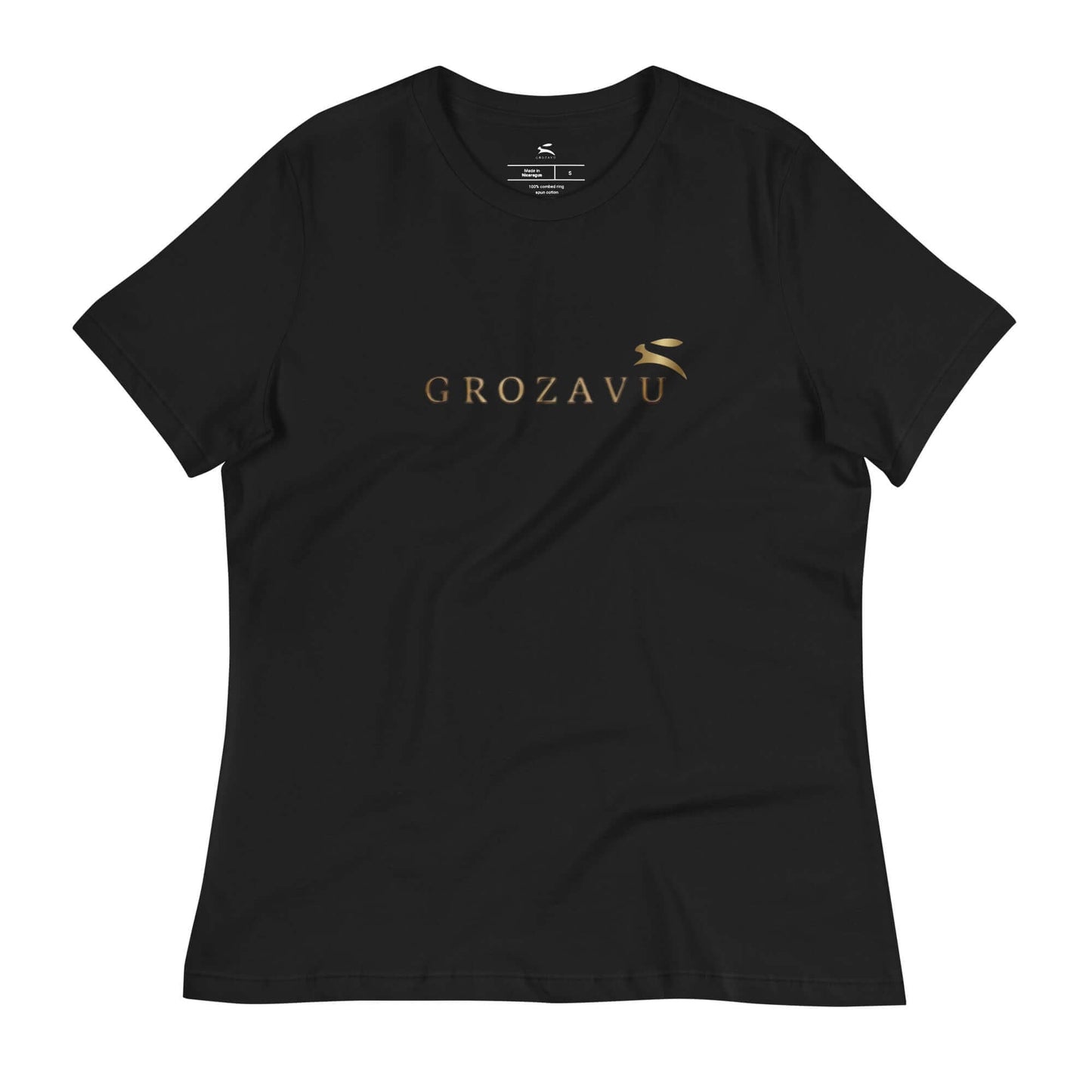 High Exclusive Tee Luxury Streetwear Women’s Black Tailored Fit Grozavu Icons-0