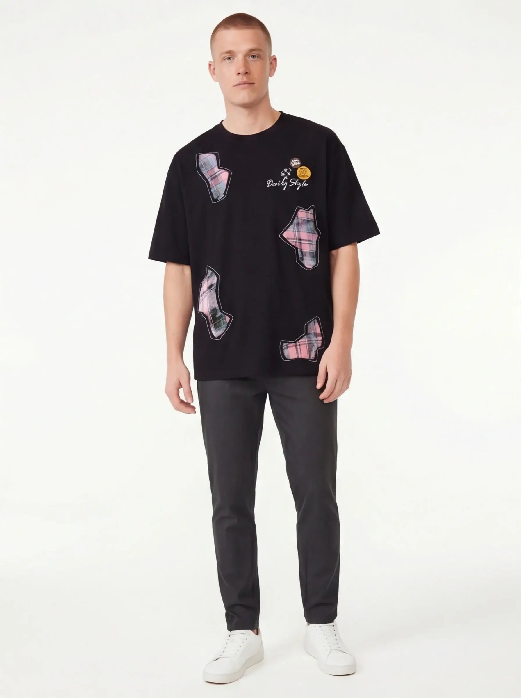 Organic Elevated Top Luxury Streetwear Men Tailored Fit Black T-Shirt-1