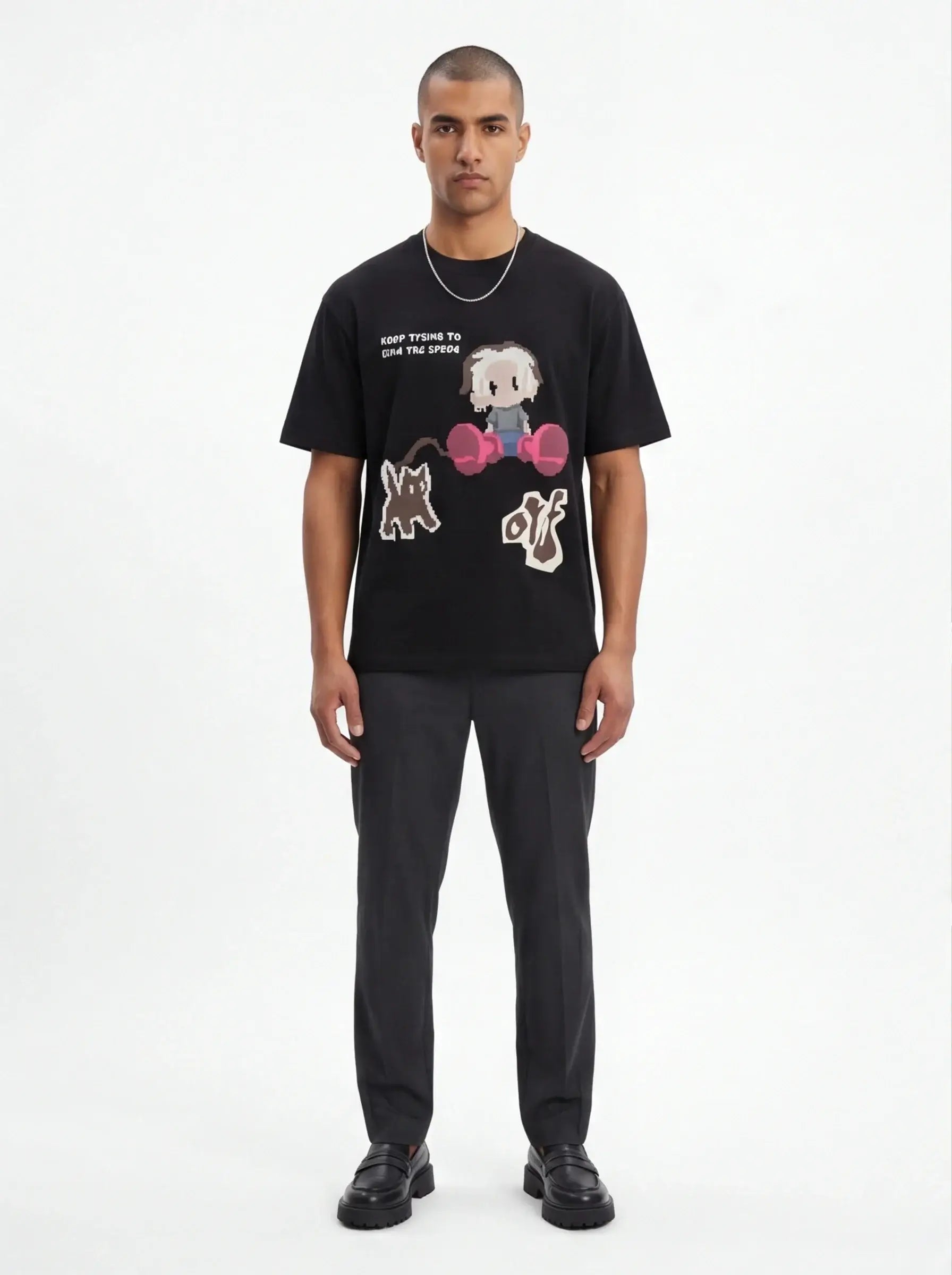 Brushed Timeless Tee Luxury Streetwear Men’s Premium Charcoal Shirt-2