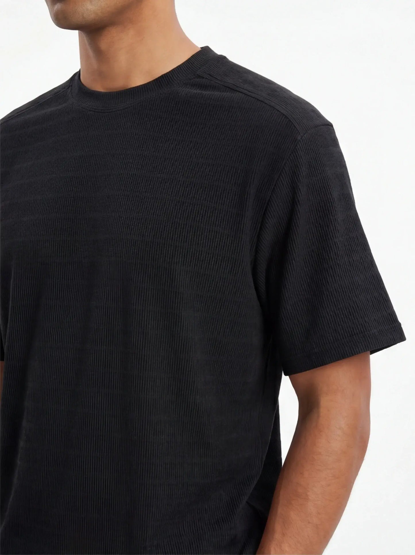 Silk Avant-Garde Tee Luxury Streetwear Black Designer High-End Urban Fashion-3