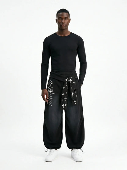 Thermal Dynamic Pants by Grozavu Luxury Streetwear Warm Charcoal Trousers-1
