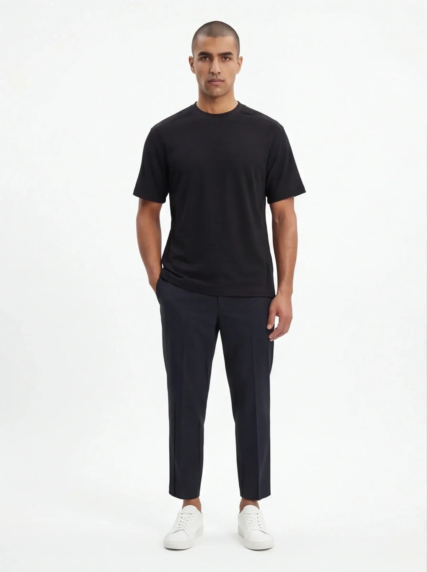 Silk Avant-Garde Tee Luxury Streetwear Black Designer High-End Urban Fashion-1