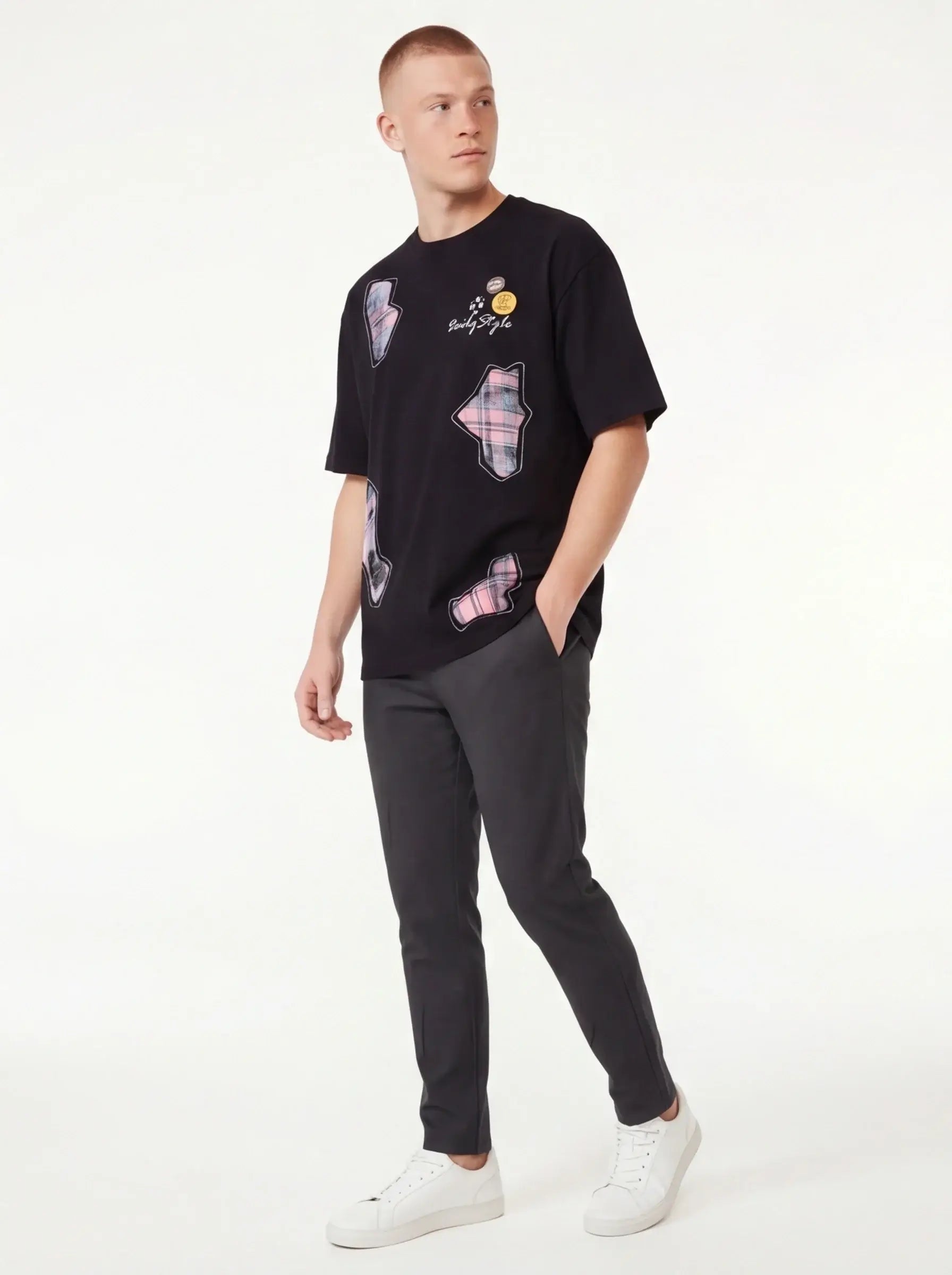 Organic Elevated Top Luxury Streetwear Men Tailored Fit Black T-Shirt-3