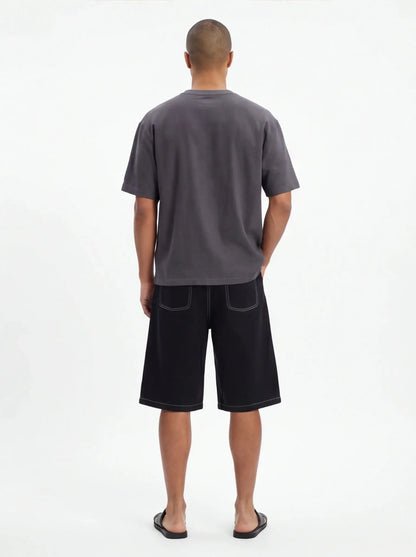 Egyptian Cotton Sleek Shorts Men Luxury Streetwear Tailored Fit Premium Urban Fashion-4